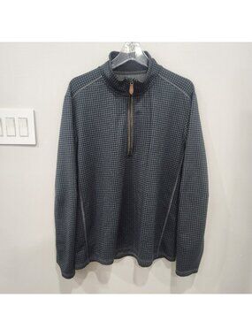 Vineyard Vines Jim Nantz 1/4 Zip Pullover Mens Large Gray Performance Sweater
